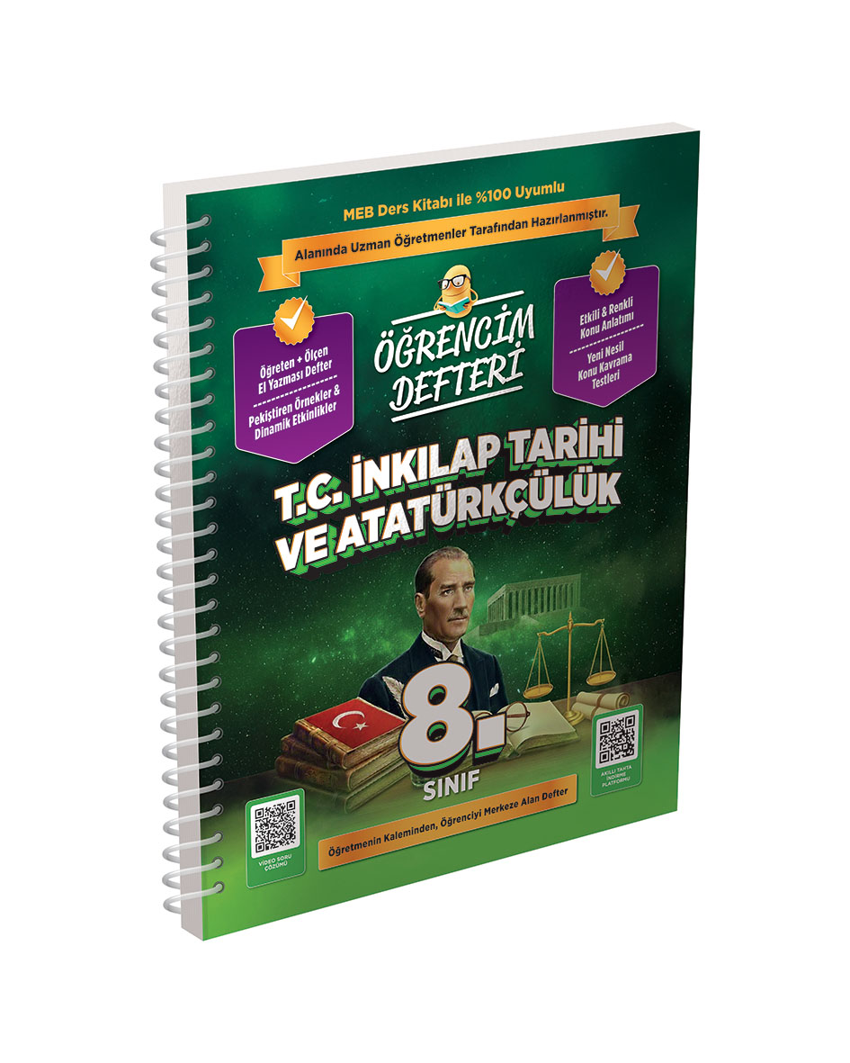 3209 8.Sınıf T.C. İnkılap Tarihi ve Atatürkçülük Öğrencim Defteri